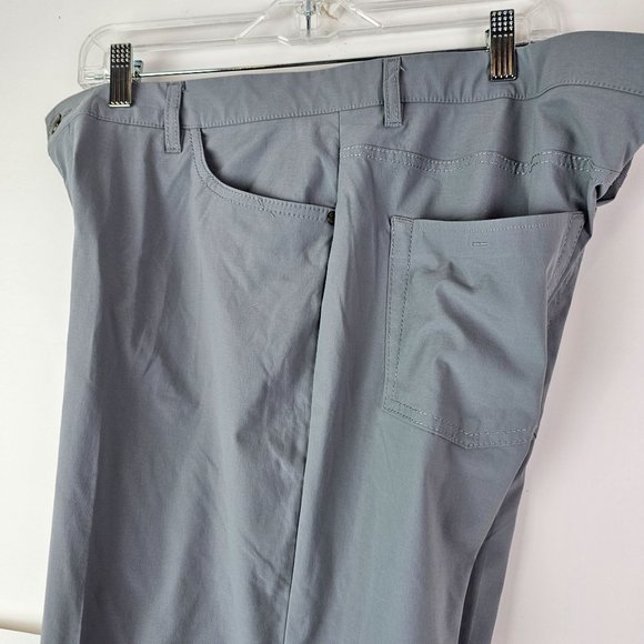 Adidas Pants Mens 38x30 Gray Solid Go-To 5-Pocket Tapered Golf Performance - Picture 6 of 9